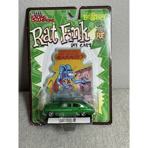 Racing Champions Rat Fink Green Sedan Die Cast – “How Big Is the Garage?” Card